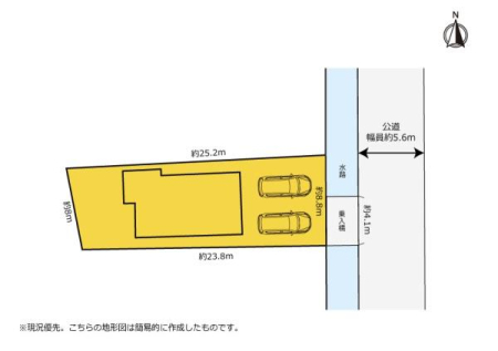 区画図 駐車も2台可