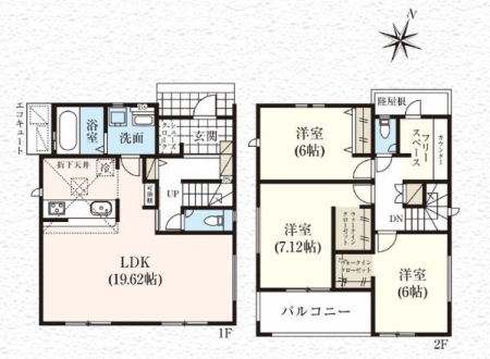 Ԏ} 3LDK{t[Xy[X{WICtA2KāI ԃXy[X3I