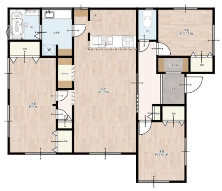 �Ԏ��} 3LDK�C�������āI
���ԃX�y�[�X3��I