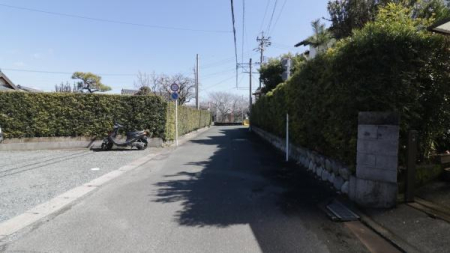 �O�ʓ��H�܂ތ��n�ʐ^ ������T���̑O�ʓ��H