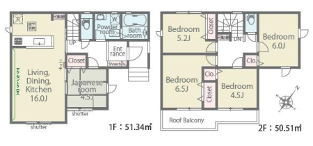 �Ԏ��} �a���̂���5LDK�A2�K���ā�
���ԃX�y�[�X3��I