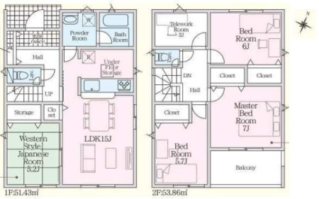 �Ԏ��} �ѓc���u�]���v�w�܂ŎԂŖ�4����
�a��4.5��������4LDK�{�e�����[�N���[��3���t���A2�K���āI
���ԃX�y�[�X4��I