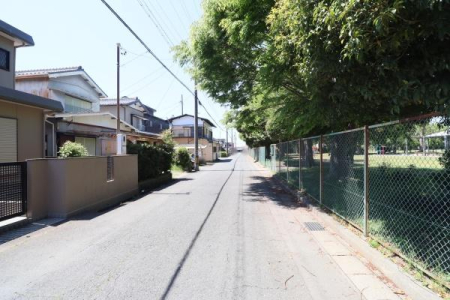 �O�ʓ��H�܂ތ��n�ʐ^ �������琼�����B�e�������H�̗l�q