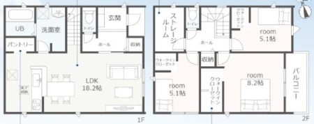 �Ԏ��} ���S�X�g�A�A�Ǘѓ��h���b�N�X�g�A�����ߗׂɂ���G���A�I
�S���ɃE�H�[�N�C���N���[�[�b�g�A�L�b�`���ɂ̓p���g���[�A2�K�ɂ̓X�g���[�W���[���t���̎��[�L�x��3LDK�C2�K���āI
